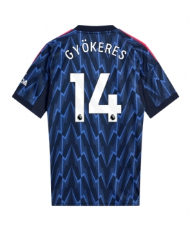 Arsenal Viktor Gyokeres #14 Maglia Gara Trasferta Repliche 2025-26 Maniche Corte Arsenal Viktor Gyokeres #14 Maglia Gara Trasferta Repliche 2025-26 Maniche Corte